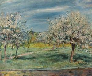 BONDY Walter 1880-1940,Blühende Obstbäume,1929,Palais Dorotheum AT 2018-05-18