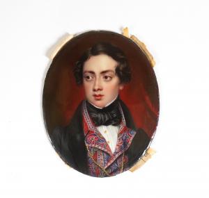 BONE Henry Pierce 1779-1855,Portrait of the artist's son, George Bone,Bellmans Fine Art Auctioneers 2023-03-28