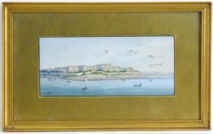 BONELLO Joseph,A Malta view of the Royal Naval Hospital Bighi in ,Claydon Auctioneers 2021-12-29