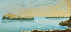 BONELLO Joseph 1878,a view of St Paul's Island, Malta,John Nicholson GB 2022-02-09