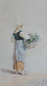 BONETTI Gianfranco,Study of an Italian Peasant Girl,19th Century,Rogers Jones & Co 2020-03-13