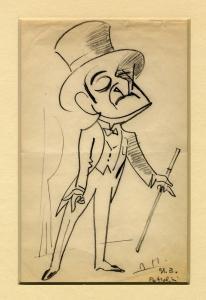 BONETTI Uberto 1909-1993,4 caricature,Gonnelli IT 2024-02-07