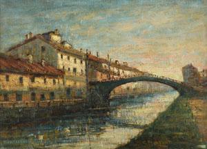 BONFANTI Gino 1900-1958,Pisa, il ponte di mezzo,Meeting Art IT 2019-12-01