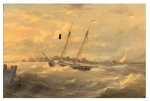 BONFIELD George Robert 1805-1898,Large Swell in the Delaware,Burchard US 2020-11-15