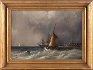 BONFIELD George Robert 1805-1898,Ships off a coast,Eldred's US 2024-04-04