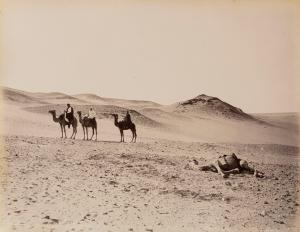 BONFILS Felix 1831-1885,Scéne du desert, abanden d'un chameu mort ; Tropea,Finarte IT 2023-09-12