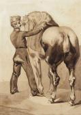 BONHEUR Raymond,Préparation du cheval famille de Rosa BONHEUR,1841,Tradart Deauville FR 2012-08-25