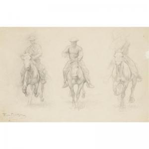 BONHEUR Rosa Marie 1822-1899,STUDY OF THREE MEN ON HORSEBACK (POSSIBLY FROM THE,Sotheby's 2007-10-23