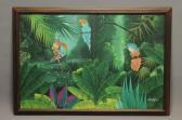 BONHOMME Albott 1963,Jungle and Parakeets,1992,Hartleys Auctioneers and Valuers GB 2018-03-21