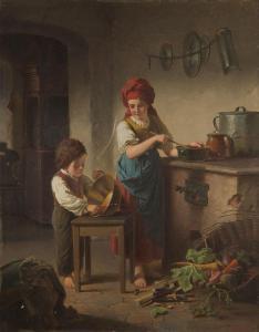 BONIER F 1800-1800,Genre scene in the kitchen,1874,Desa Unicum PL 2022-12-15