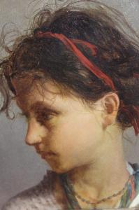 BONIFAZI Adriano,head and shoulder portrait of a girl,1873,Lawrences of Bletchingley 2022-07-19