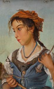BONIFAZI Adriano 1858-1914,La piccola filatrice,1878,Wannenes Art Auctions IT 2022-10-04