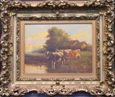 BONILLE A 1900-1900,COWS WATERING,William Doyle US 2003-06-04