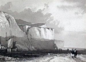 BONINGTON Richard Parkes 1802-1828,Fishing boats beneath sea cliffs at low tide,Gorringes 2011-09-07