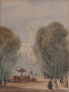 BONINGTON Richard Parkes 1802-1828,Park scene in Verona,Burstow and Hewett GB 2016-09-21