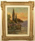 BONINI Antonio 1900-1900,XX secolo
 "Parco fiorito sul lago",Rubinacci IT 2007-12-11