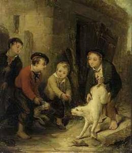 BONNAR William 1800-1853,The boys and dogs,Christie's GB 2010-12-14