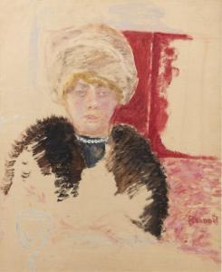 BONNARD Pierre 1867-1947,Femme à la fourrure (ébauche),1910,Sotheby's GB 2024-04-24