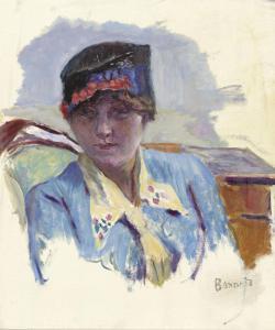 BONNARD Pierre 1867-1947,Jeune femme à la toque noire (étude),1917,Christie's GB 2019-02-27