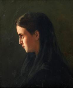 BONNAT Léon Joseph Florentin 1833-1922,Jeune fille de profil au,AuctionArt - Rémy Le Fur & Associés 2023-06-02