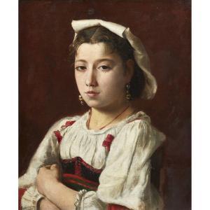 BONNAT Léon Joseph Florentin 1833-1922,PORTRAIT D'UNE ROMAINE,Tajan FR 2025-01-31