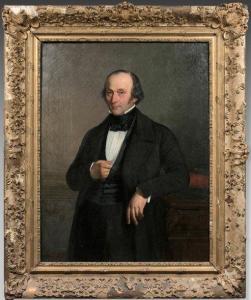 BONNEGRACE Charles Adolphe 1808-1882,Portrait d'homme Sur sa toile d'origine.,De Maigret 2020-12-04