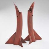 BONNER Jonathan G. 1947,Pair of billfish copper pipe candles,20th,Rago Arts and Auction Center 2019-02-24