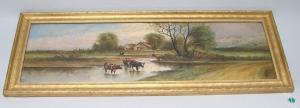 BONNER Lizzie 1920,Cows in a farmyard pond,Eldred's US 2009-10-24