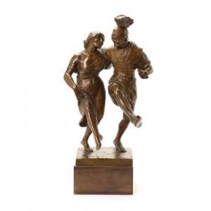 BONNESEN Carl Johan 1868-1933,A woman dancing with a Roman soldier,1914,Bruun Rasmussen 2020-03-23