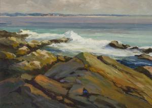 BONNET Léon 1868-1936,Looking across San Diego Bay,John Moran Auctioneers US 2019-06-23