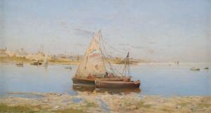 BONNET M 1900-2000,Schiffe auf dem Bosporus, im Hintergrund Stadtsilhouette,Nagel DE 2012-02-15