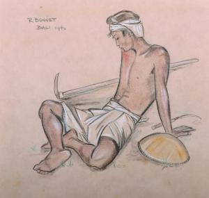 BONNET R 1900-1900,A Resting Farm Worker,1940,John Nicholson GB 2014-09-24