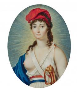 BONNEVILLE François 1755-1844,Portrait de Madame Momoro,Binoche et Giquello FR 2023-01-21