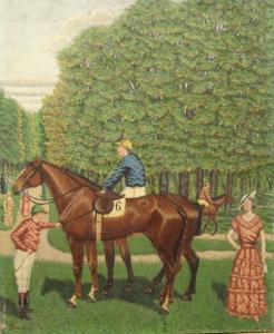 BONNIER Eva 1857-1909,Jockeys dans un parc,Kahn & Associes FR 2019-05-24