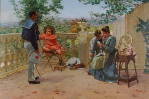 BONNY Adolphe 1849-1933,LA LECTURE DE LA LETTRE,1904,Potomack US 2018-09-29