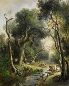 BONTHOUX Jean Louis 1828-1875,Hunting scenes,Galerie Koller CH 2010-09-13