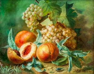 BONTHOUX Jean Louis,still life of fruits, pomegranates and grapes,1861,888auctions 2019-01-31