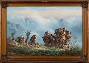 BONTHUYS Johann 1900-1900,rocky landscape,Ashbey's ZA 2023-02-24