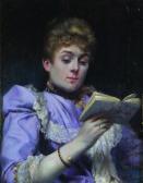 BOOM Charles 1858-1939,Dame met boek.,Bernaerts BE 2013-10-21