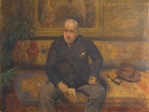 BOOM Charles 1858-1939,Homme assis dans unintérieur,Campo BE 2008-12-09