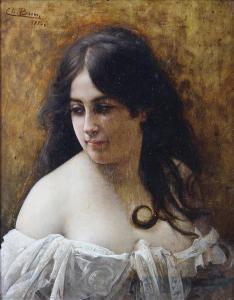 BOOM Charles 1858-1939,Portrait of a Beautiful Lady,1886,Clars Auction Gallery US 2017-06-18