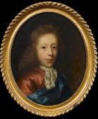 BOONEN Arnold 1669-1729,Portrait of a young man, bust-length, in red costu,Sotheby's GB 2007-07-04