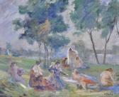 BOONS G,bathers on a riverbank,Burstow and Hewett GB 2011-09-21