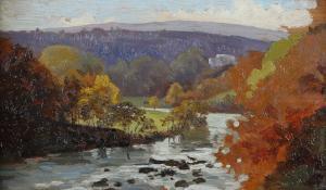 BOOT William Henry James 1848-1918,Bardon Tower and the River Wharfe,Morphets GB 2018-09-06