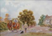 BOOTH Bob,Rural scene with figures and cottage,Bonhams GB 2008-03-27