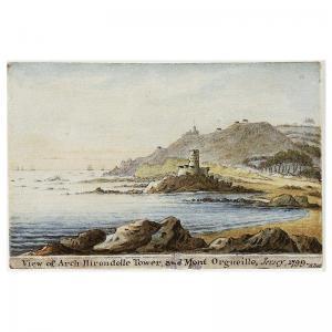 BOOTH Col. William, Lt,VIEW OF LA ROCCO AND PART OF THE BAY OF ST. OUENS,,1799,Sotheby's 2002-03-21