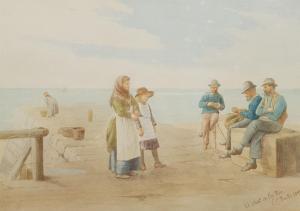 BOOTH Edward C 1821-1893,A Chat on the Pier,David Duggleby Limited GB 2021-03-13