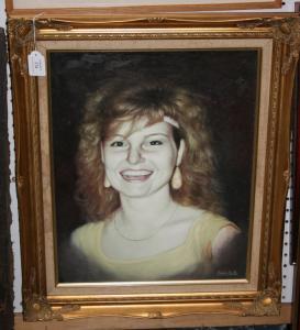 booth edwin,Head and Shoulders Portrait of a Girl,1980,Tooveys Auction GB 2009-07-15