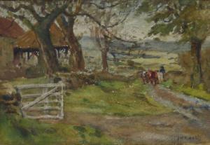 BOOTH James William 1867-1953,Country Lane and Farmstead,David Duggleby Limited GB 2009-09-07