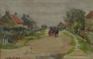 BOOTH James William 1867-1953,Village Street with Horse and Cart,David Duggleby Limited 2009-09-07